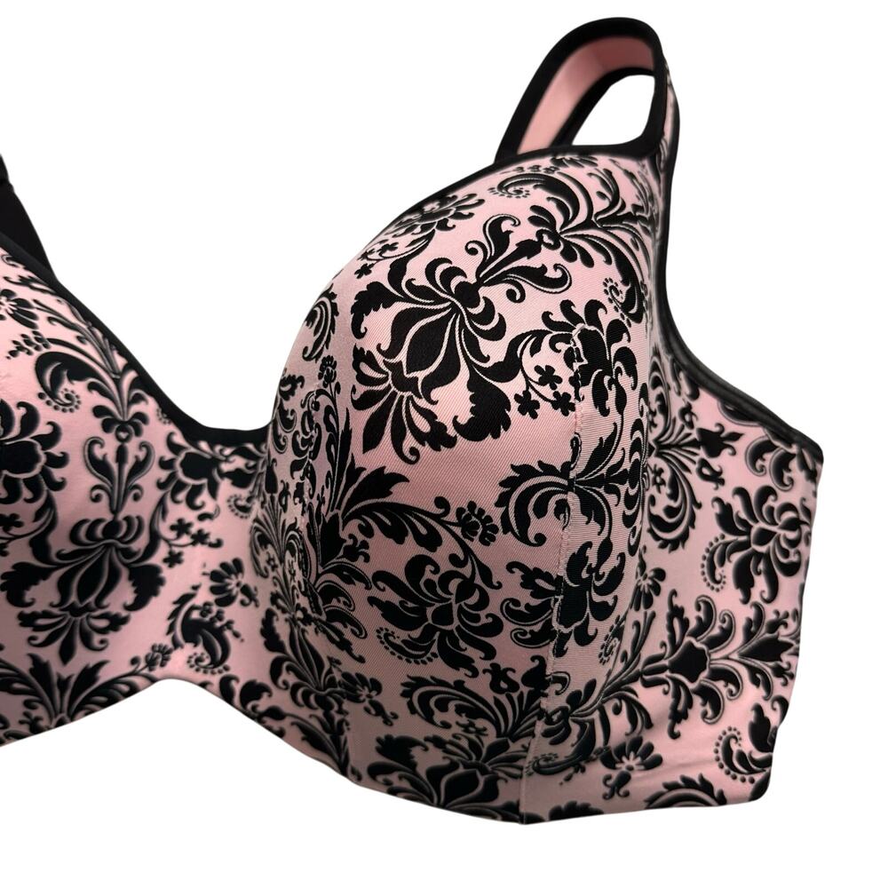 Full Fugure Cacique Lane Bryant pink Baroque Bra Size 40F - Picture 7 of 7